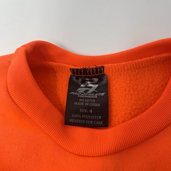 Boys Size 4 Orange Football Kids Sweatshirt - Picture 8 of 11